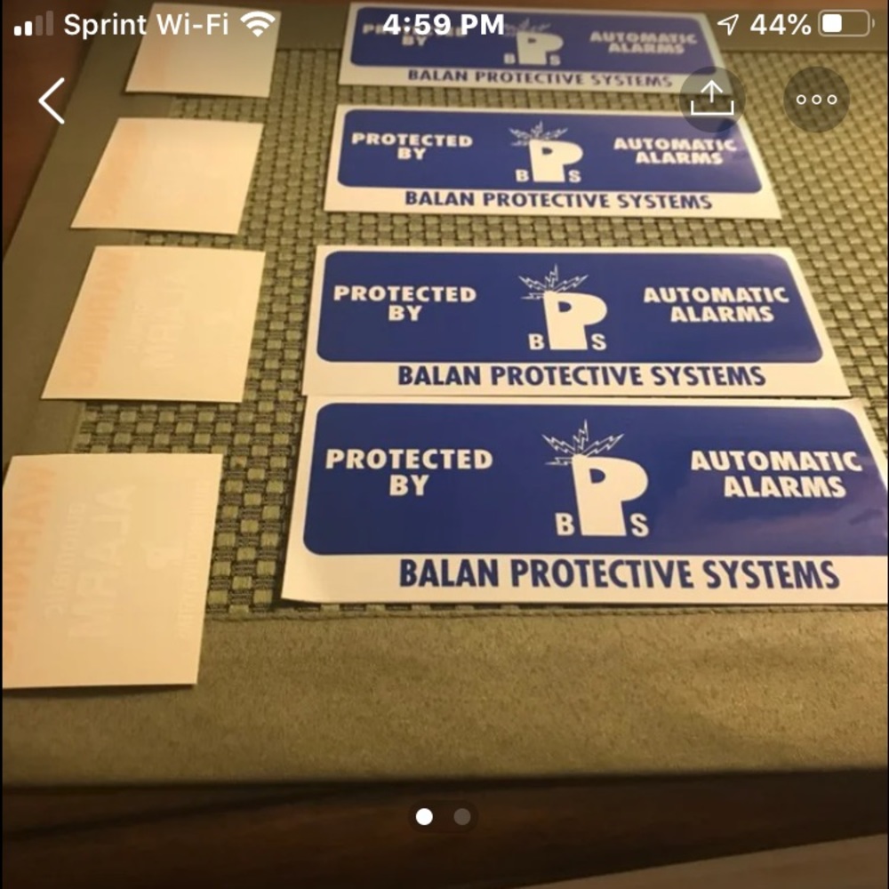 Bundle of 8 peel & stick security stickers